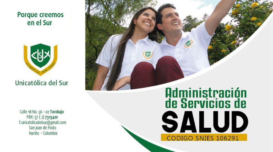 La Universidad Católica oferta el programa de Administración de Servicios en Salud, código SNIES 106291