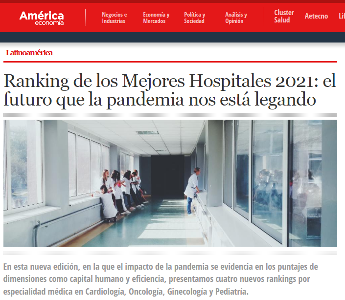 Hospital Infantil Los Ángeles ascendió 15 puestos en el Ránking América Economía de los Mejores Hospitales y Clínicas de Latinoamérica