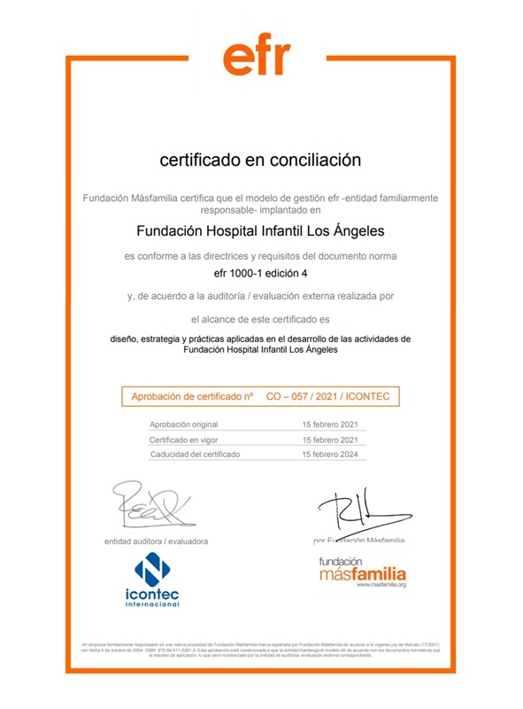 Certificado Empresa Familiarmente Responsable (efr) 2021