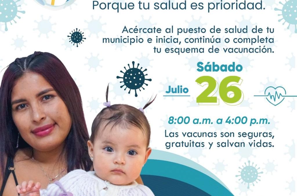 Sábado 26 de julio: Tercera Jornada Nacional de Vacunación