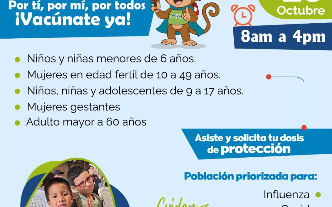 Hospital Infantil Los Ángeles invita a la Jornada Nacional de Vacunación este sábado 25 de octubre