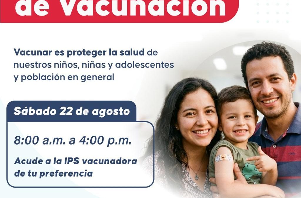 Sábado 22 de agosto: Jornada Nacional de Vacunación